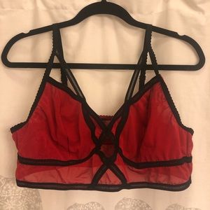 Red & Black Strapp Torrid Bralette